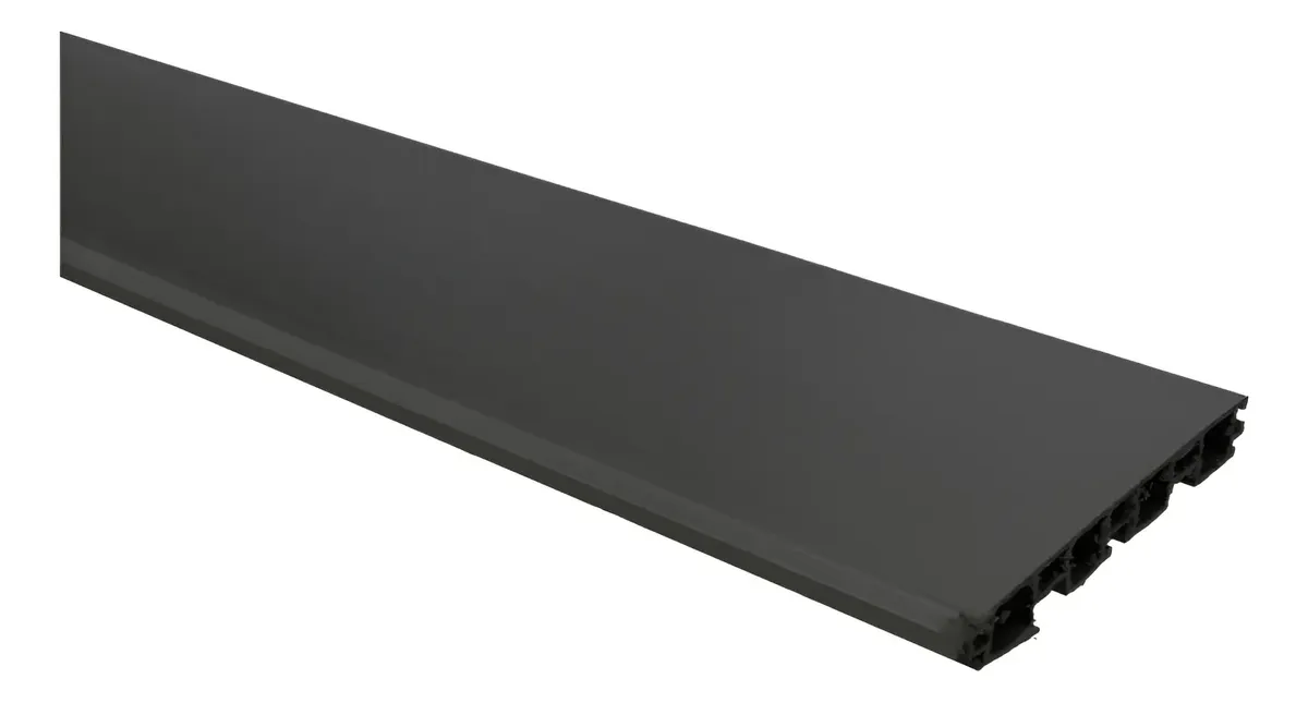 Zocalo Pvc 100mm x 3 mts Aluminio Negro
