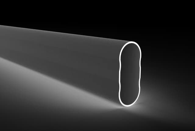 Caño Oval Anodizado Negro x 3 mts