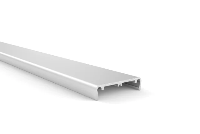 Canto U Liso de 18mm x 3 mts Aluminio