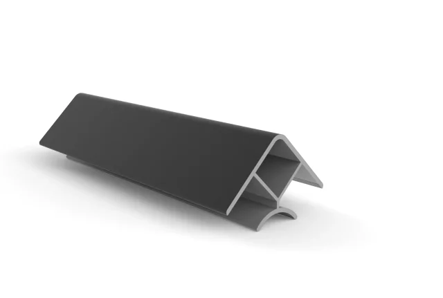 Puntera Zocalo Pvc 120mm Aluminio Negro