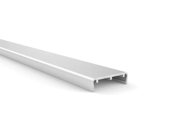 Canto U Liso de 15mm x 3 mts Aluminio